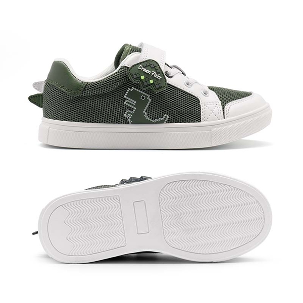 [Storybook Rainbow] Kids Breathable Fun Design Sneakers - GREEN - 1